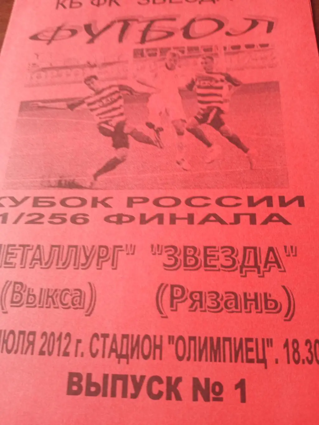 Кубок России. Звезда Рязань - Металлург Выкса. 11 июля 2012 год