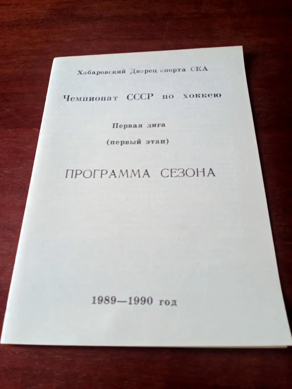 Хоккей. Хабаровск. 1989/1990, первый этап