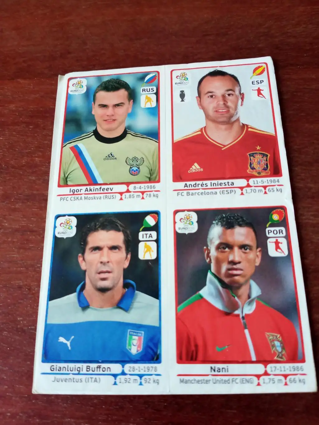 6 наклеек - чемпионат Европы-20012