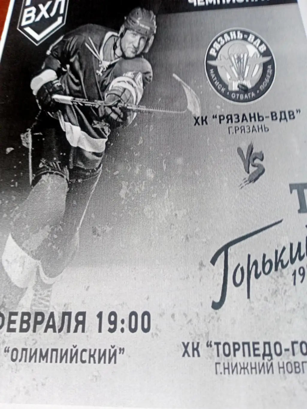 Рязань-ВДВ - Торпедо-Горький. 18 февраля 2025 год, другой вид - см.описание