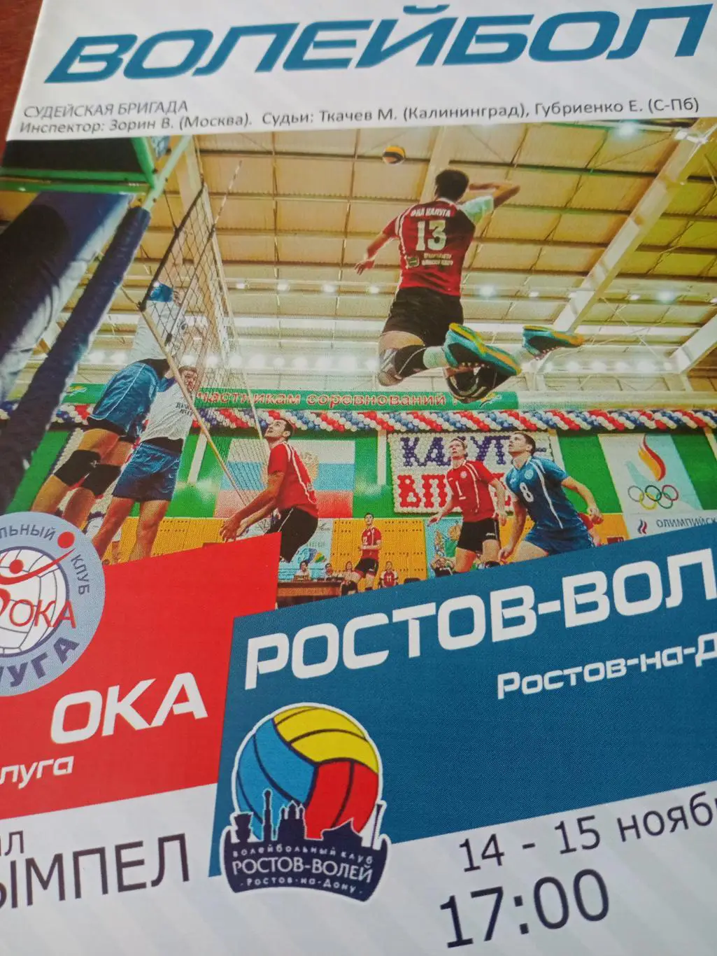 Ока Калуга - Ростов-Волей. 14 и 15 ноября 2015 год