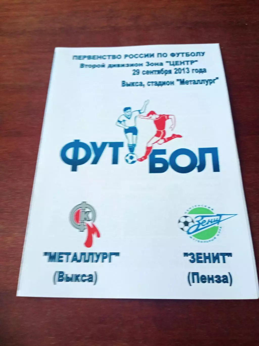 Металлург Выкса - Зенит Пенза. 29 сентября 2013 год