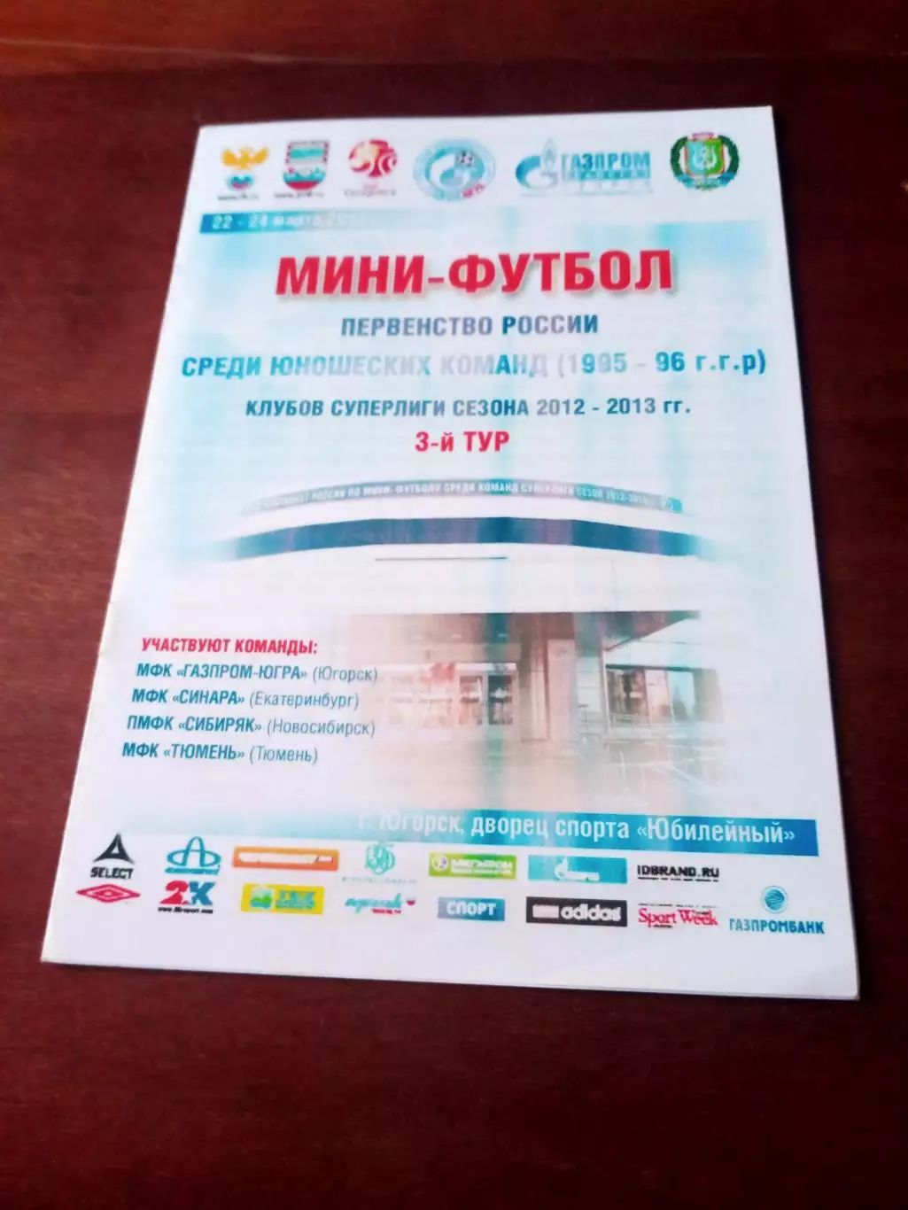 Юноши 1995-1996 гг.р. Тур в Югорске, 2012/2013 - см.состав