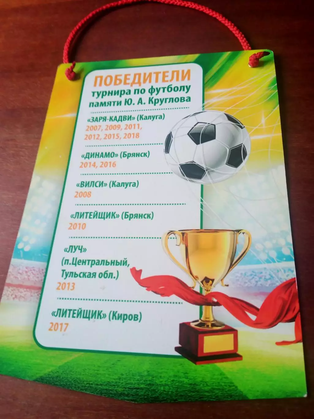 Вымпел (фото с 2 сторон). Турнир памяти Ю.Круглова. 1