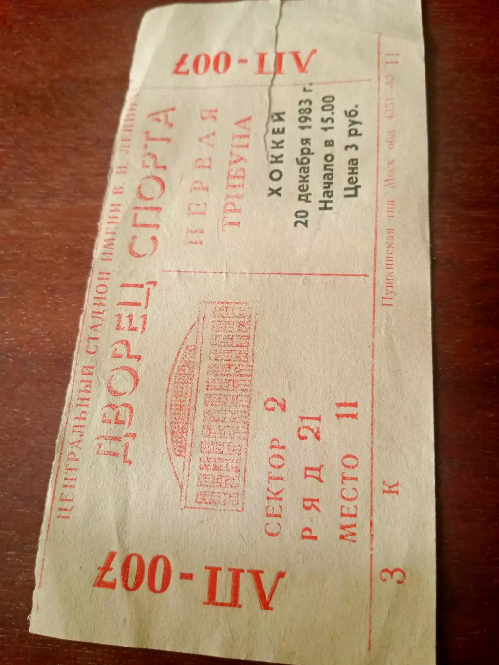 Билет. Финляндия - Швеция - 1:5. 20 декабря 1983 год