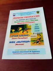 СТАФ-Альянс СПб - МФК Мытищи. 19 мая 2006 год