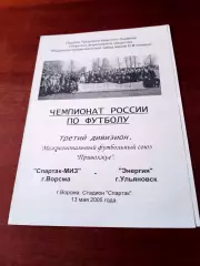 Спартак-Миз Ворсма - Энергия Ульяновск. 13 мая 2005 год.