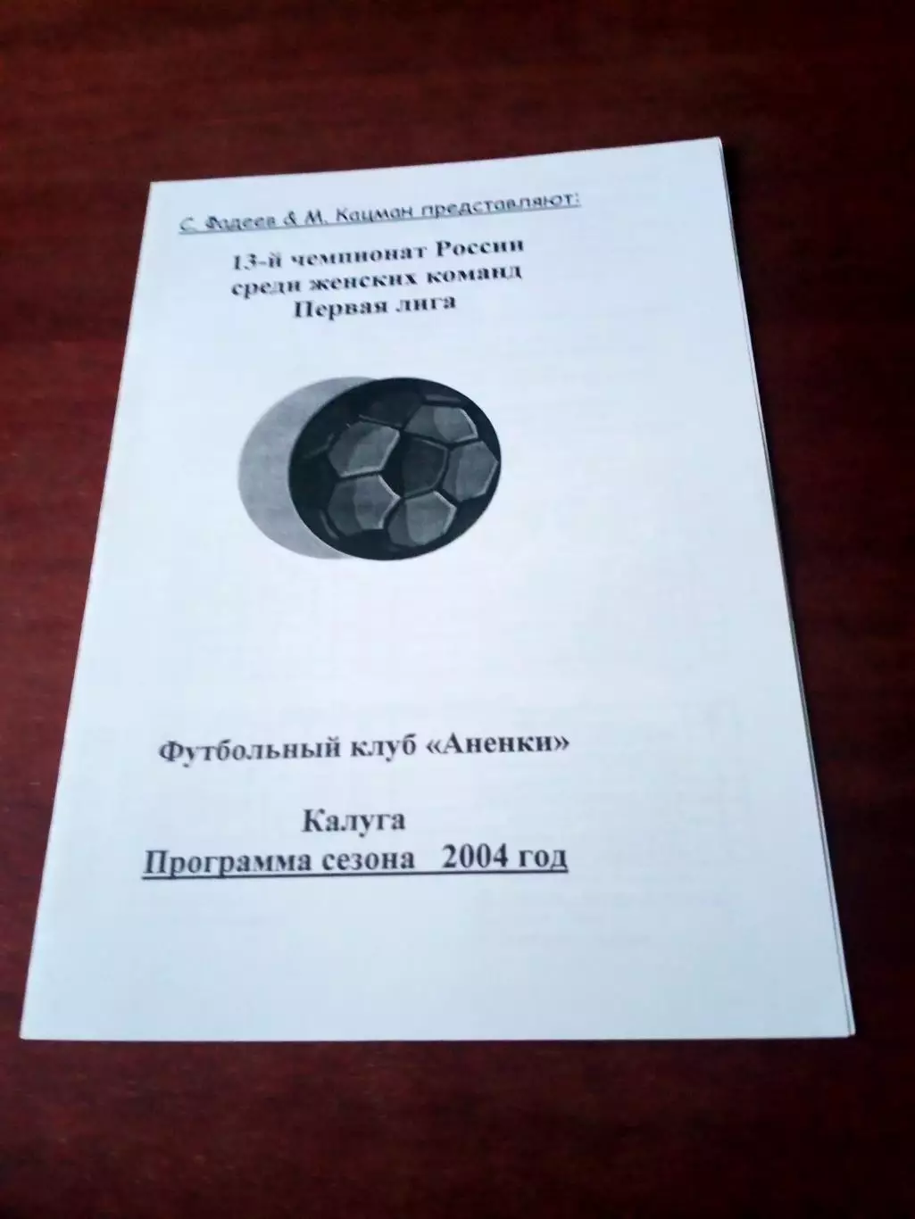 ФК Аненки Калуга. 2004 год