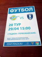 Зенит Пенза - ФК Калуга. 29 апреля 2017 год