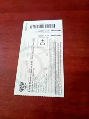 Билет. 17 декабря 2017 год. Швеция - Чехия