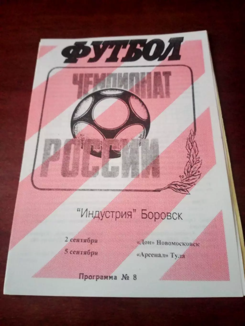 Индустрия Боровск, 1996 - Дон Новомосковск, Арсенал Тула (2 и 5.09).