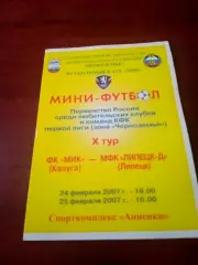 МИК Калуга - Липецк-Д. 24 и 25 февраля 2007 год.