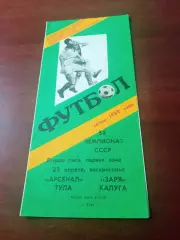 Арсенал Тула - Заря Калуга. 23 апреля 1989 год.