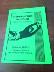 Ташир Калуга - Факел-Воронеж-2. 12 июня 2003 год