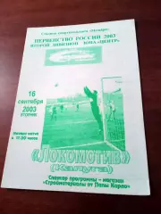 Космос Егорьевск - Локомотив Калуга. 16 сентября 2003 год