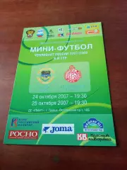Дина Москва - Спартак Щёлково. 24 и 25 октября 2007 год