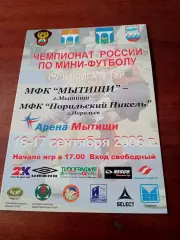 МФК Мытищи - Норильский Никель. 16 и 17 сентября 2006 год.