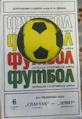 Спартак Москва - Зенит Ленинград - 06.10.1979