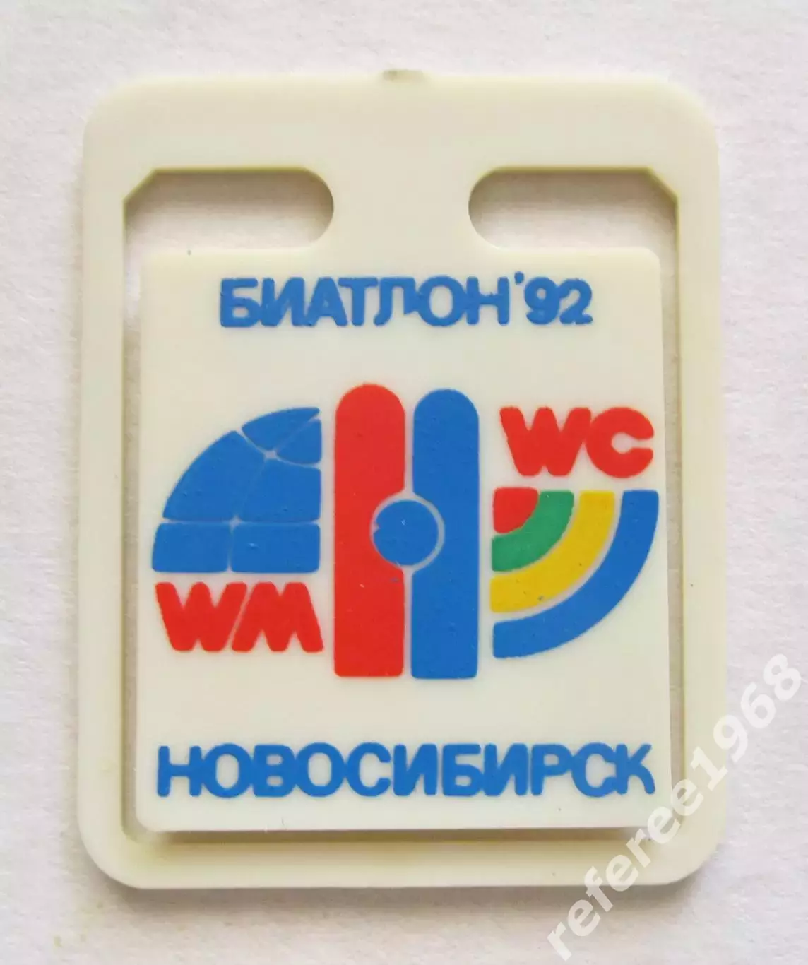 Значек-клипса биатлон. Чемпионат мира, Новосибирск 1992