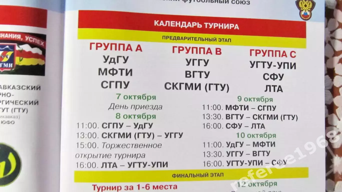 Турнир П-во России по футболу среди студентов. Финал, Е/бург 2008. 2