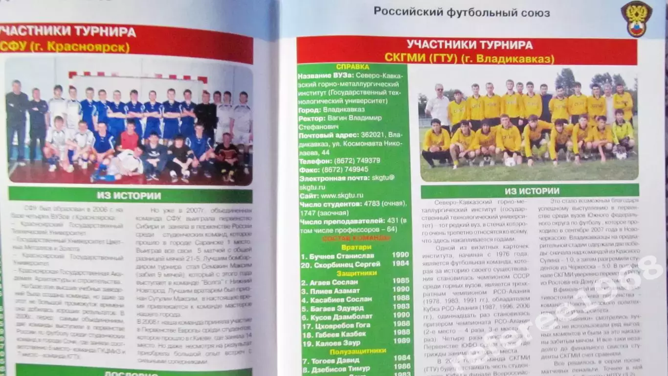Турнир П-во России по футболу среди студентов. Финал, Е/бург 2008. 3