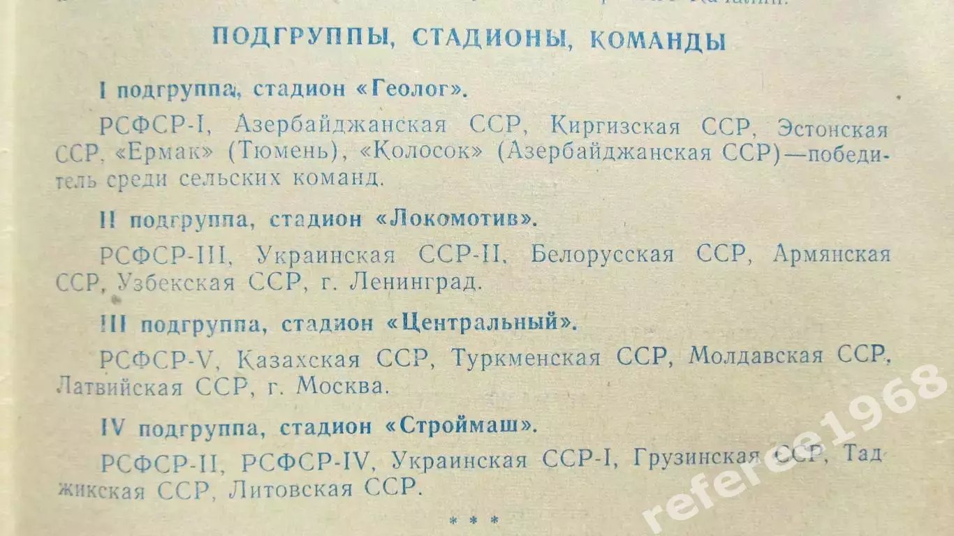 Всесоюзный финал Кожаный мяч 1985, Тюмень. 1