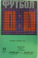 Торпедо Москва-Мольде Швеция, кубок УЕФА-1978