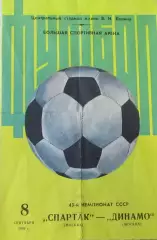 Спартак Москва-Динамо Москва 1980