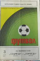 Спартак Москва - Торпедо Москва - 03.05.1980