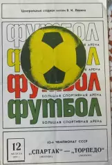Спартак (Москва)- Торпедо (Москва) 12 августа 1979