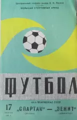 Спартак Москва - Зенит Ленинград - 17.08.1981