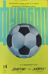 Спартак Москва-Кайрат Алма-Ата 1981