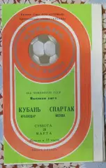 Кубань Краснодар-Спартак Москва 1981