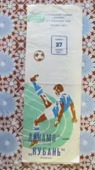 Динамо Москва - Кубань Краснодар. 27 сентября 1980