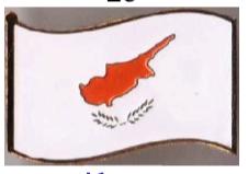 Серия значков флаги стран Мира - значок флаг Кипра