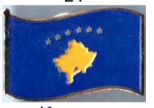 Серия значков флаги стран Мира - значок флаг Косово