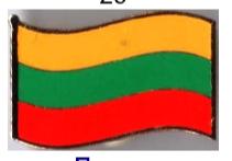 Серия значков флаги стран Мира - значок флаг Литвы