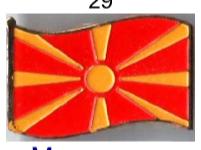 Серия значков флаги стран Мира - значок флаг Македонии
