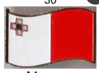 Серия значков флаги стран Мира - значок флаг Мальты