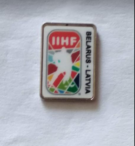 Официальный знак хоккей ЧМ 2021 топ-дивизион Беларусь, Латвия