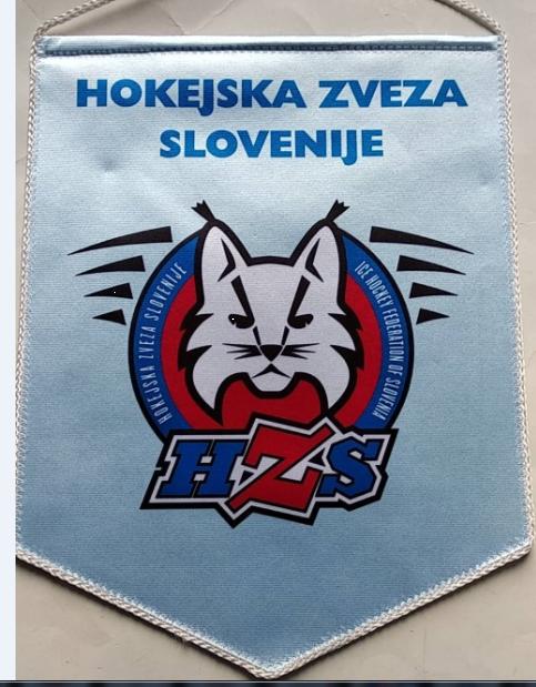 Большой официальный вымпел федерации хоккея Словении
