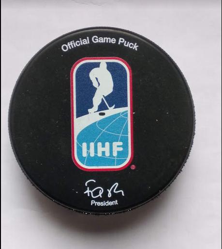 Хоккей - Официальная игровая шайба IIHF с Континентального кубка Европы 2020 1
