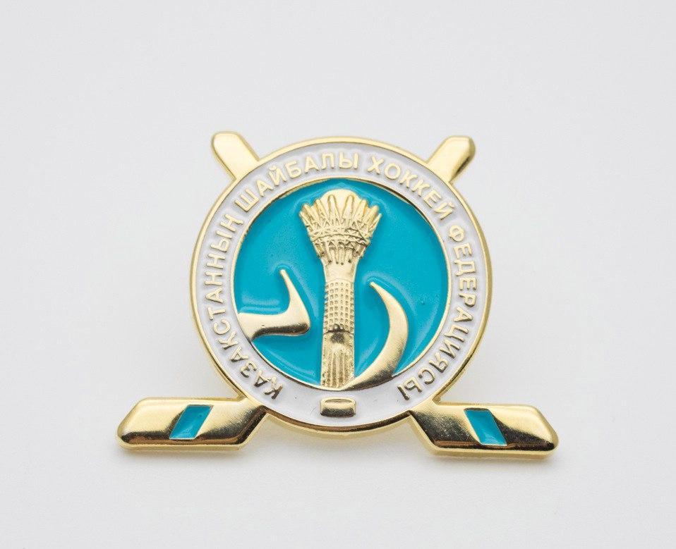 Официальный знак федерация хоккея Казахстана (эмблема федерации до 2019 года)