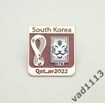 Набор значков Чемпионат Мира 2022 Катар - участник турнира сборная Южная Корея