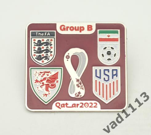 Набор значков Чемпионат Мира 2022 группа В: Англия, Уэльс, Иран, США