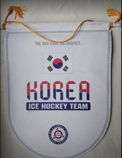 Официальный большой вымпел федерации хоккея Южной Кореи.