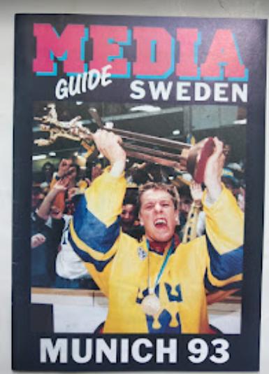 Хоккей-официальный Media Guide сборной Швеции на чемпионате Мира 1993 Германия