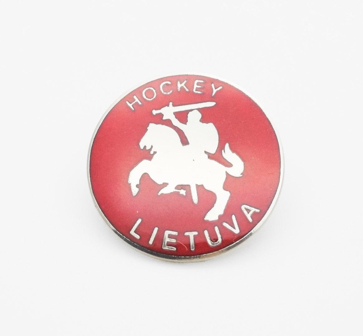 Официальный значок федерация хоккея Литвы (выпуска 2016 года)