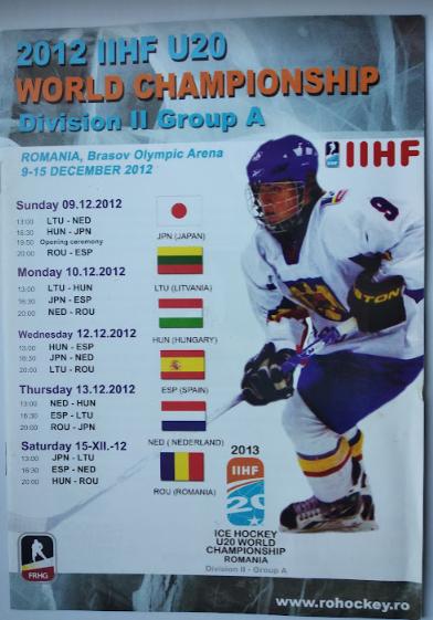 Хоккей IIHF Чемпионат Мира U20 2013 дивизион II-А Румыния