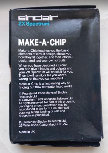 Оригинальная кассета для ZX Spectrum - Make a Chip. 2